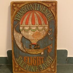 Home decor wooden sign, vintage, boys bedroom, Flight airplane memorabilia 11x18